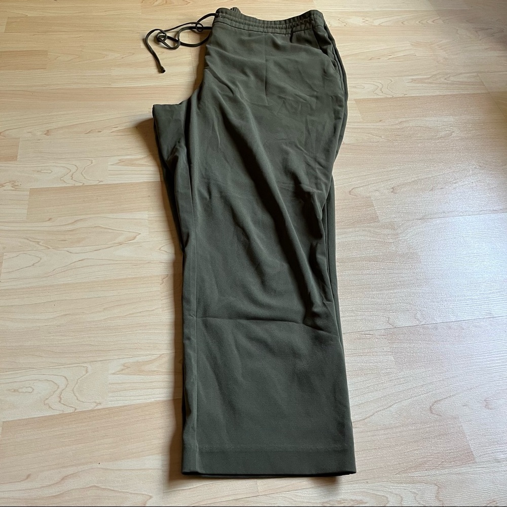 Hilary Radley Straight Leg Pant Bottoms Elastic Drawstring Green XXL